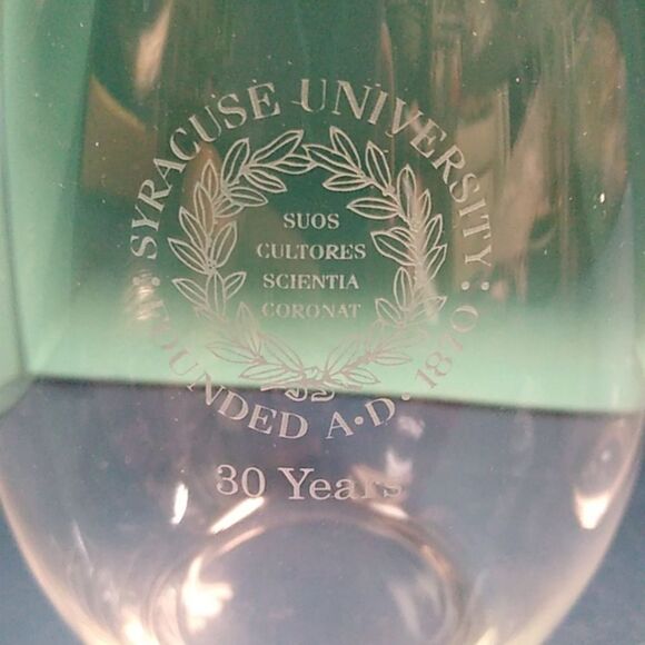 Tiffany & Co. White Crystal Drinkware Set Syracuse University 30 years - Picture 4 of 16